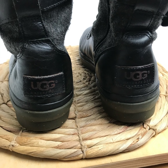Ugg Kesey Waterproof Lace Up Boot Black 8.5 - Picture 5 of 12